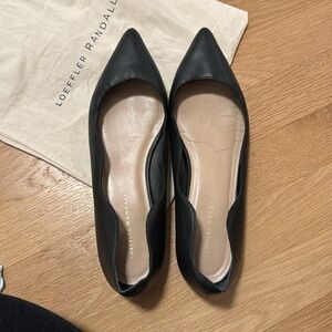 Loeffler Randall scalloped flats - black